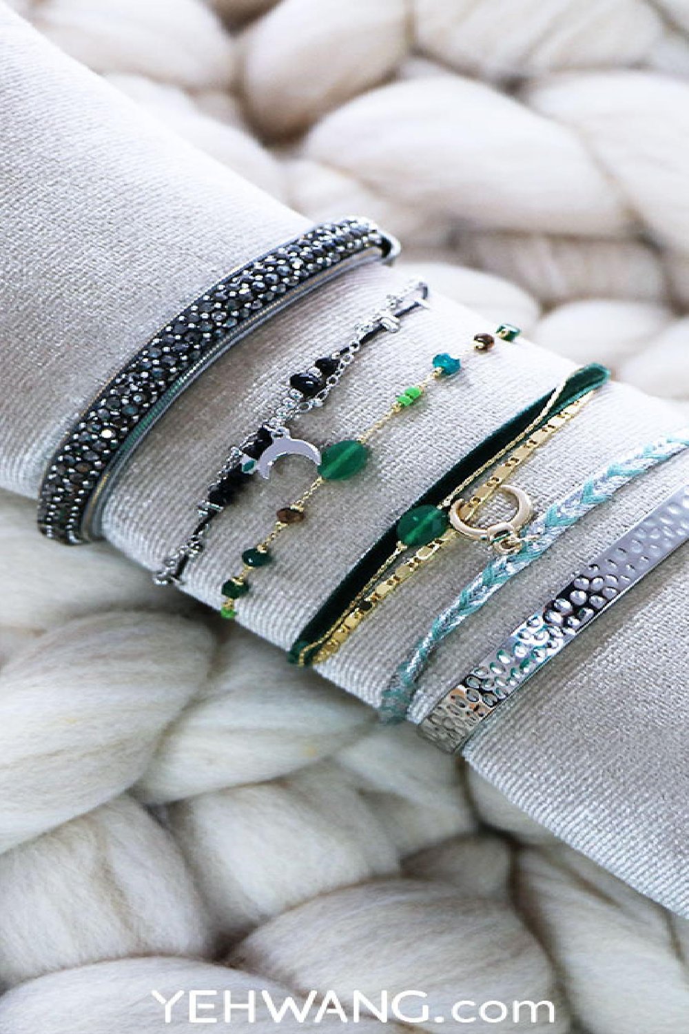 Display Bracelets Velvet Colors II Black h5Picture4